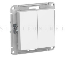 Выключатель 2-клавишный Schneider Electric ATLASDESIGN белый