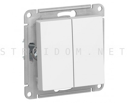 Выключатель 2-клавишный Schneider Electric ATLASDESIGN белый